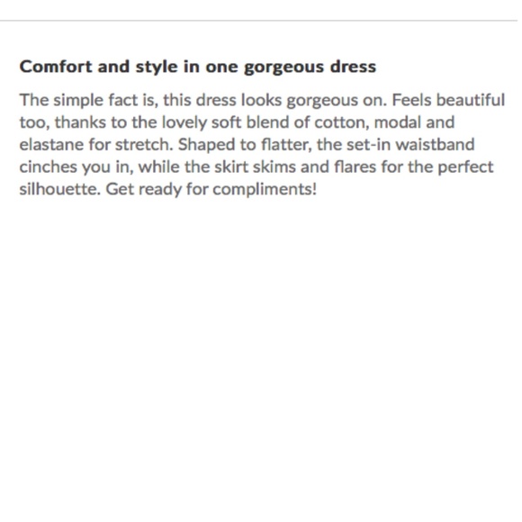 Lands' End Floral Fit & Flare Jersey Stretch Dress - Picture 6 of 12